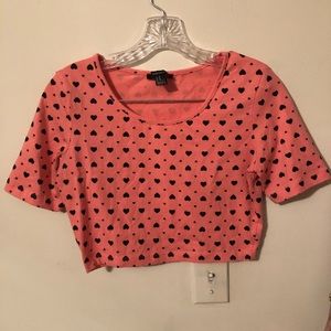 Forever 21 Pink Heart Crop Top 💕